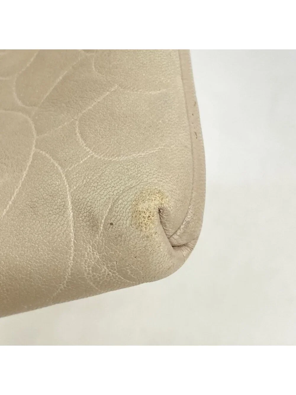 Chanel Coin Purse Camellia Lambskin Beige Gold